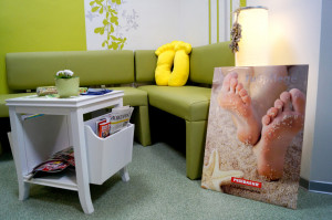 Foto: Wartebereich der Podologischen Praxis